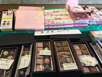 店頭のチョコ売り場