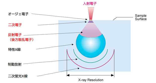 電子線と個体の相互作用