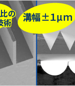 角溝・半円溝・格子溝・台形溝・ディンプル加工など多様な溝形状を高品質に加工