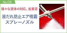 No.08：液だれ防止エア噴霧スプレーノズル
