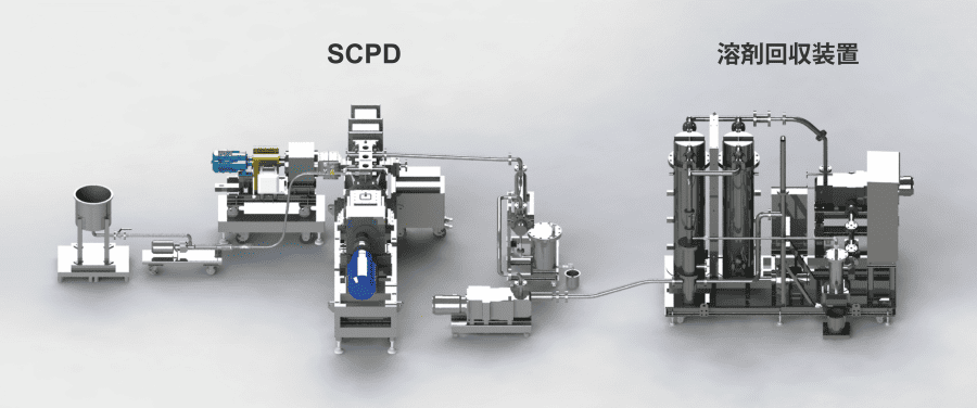 システム図例（SCPD＋真空脱着式溶剤回収装置）