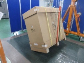 傾き・転倒試験　ASTM D6179 （【輸送試験】ASTM D4169 評価試験）